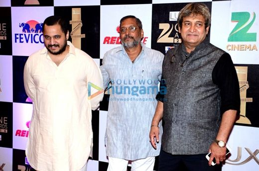 With his son Malhar and Mahesh Manjrekar, Zee Cine Awards 2016